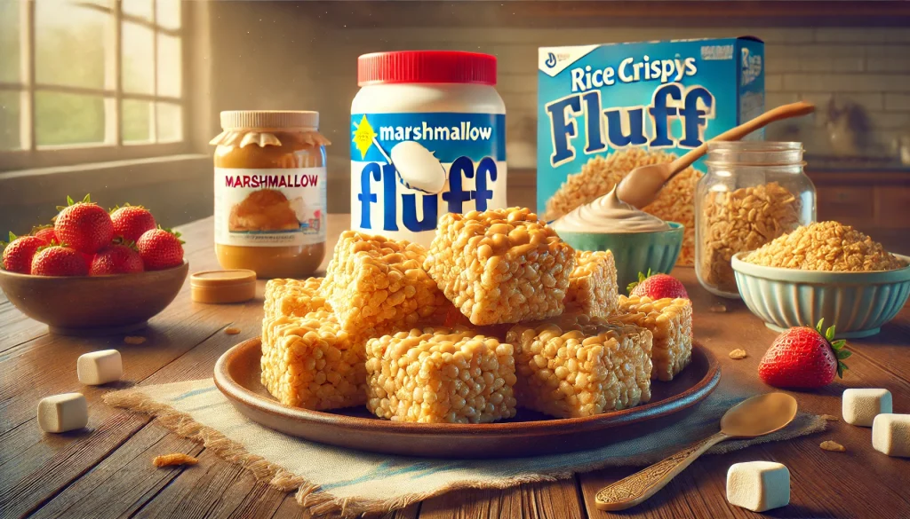 Rice Crispy Treats with Marshmallow Fluff