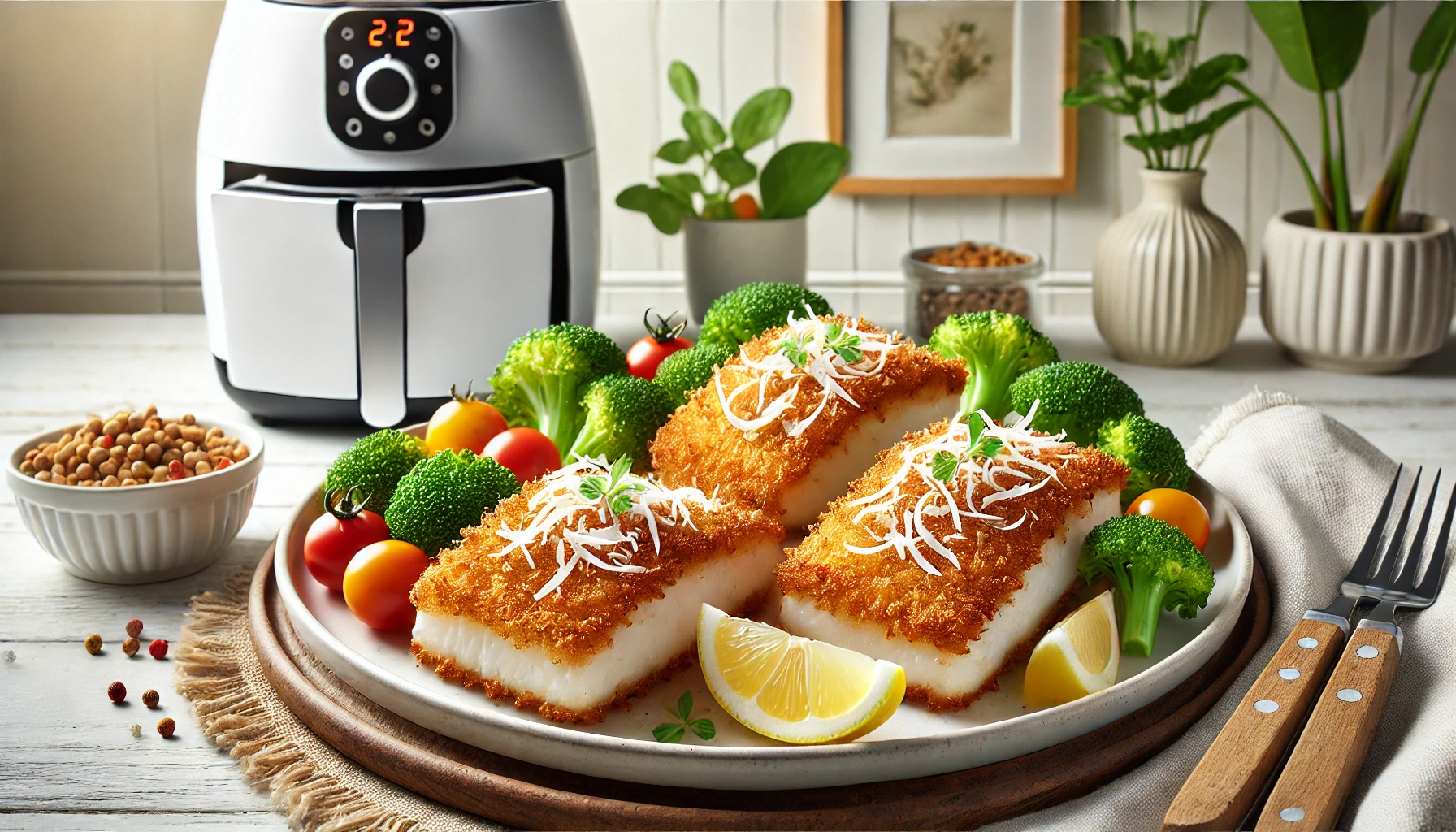 Air Fried Keto Coconut Breaded Cod Recipe