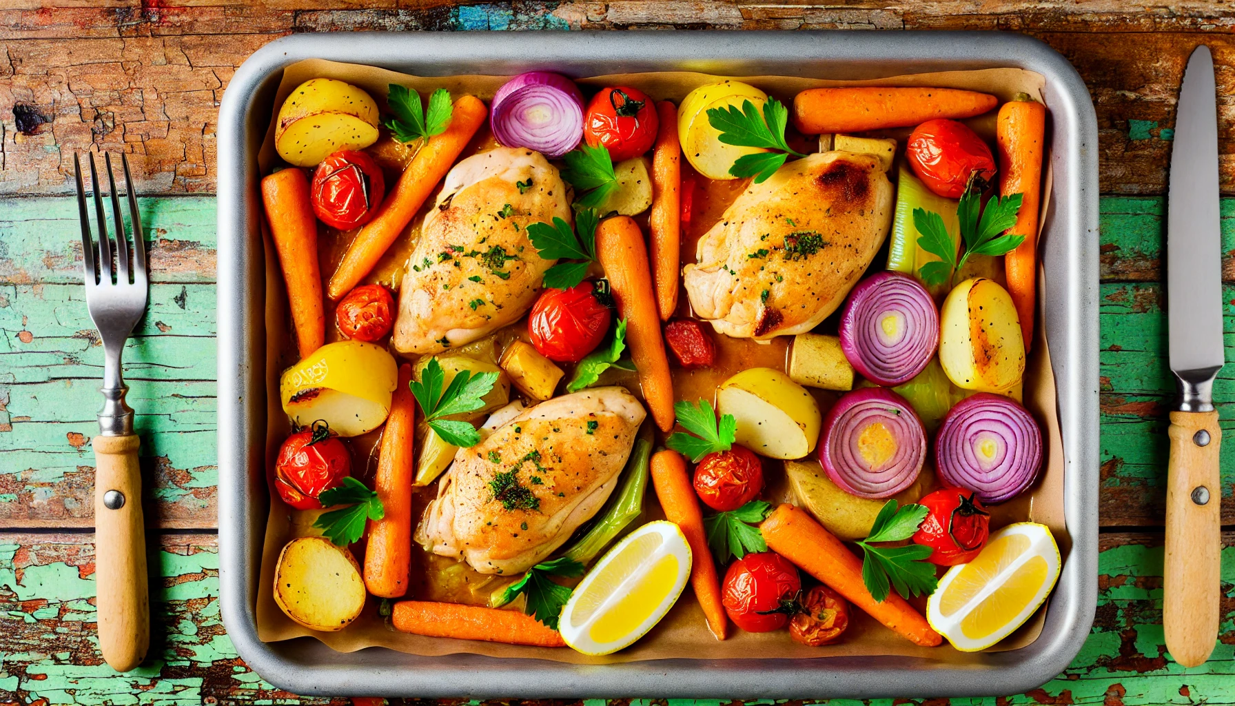 Baked Chicken Breasts And Vegetables