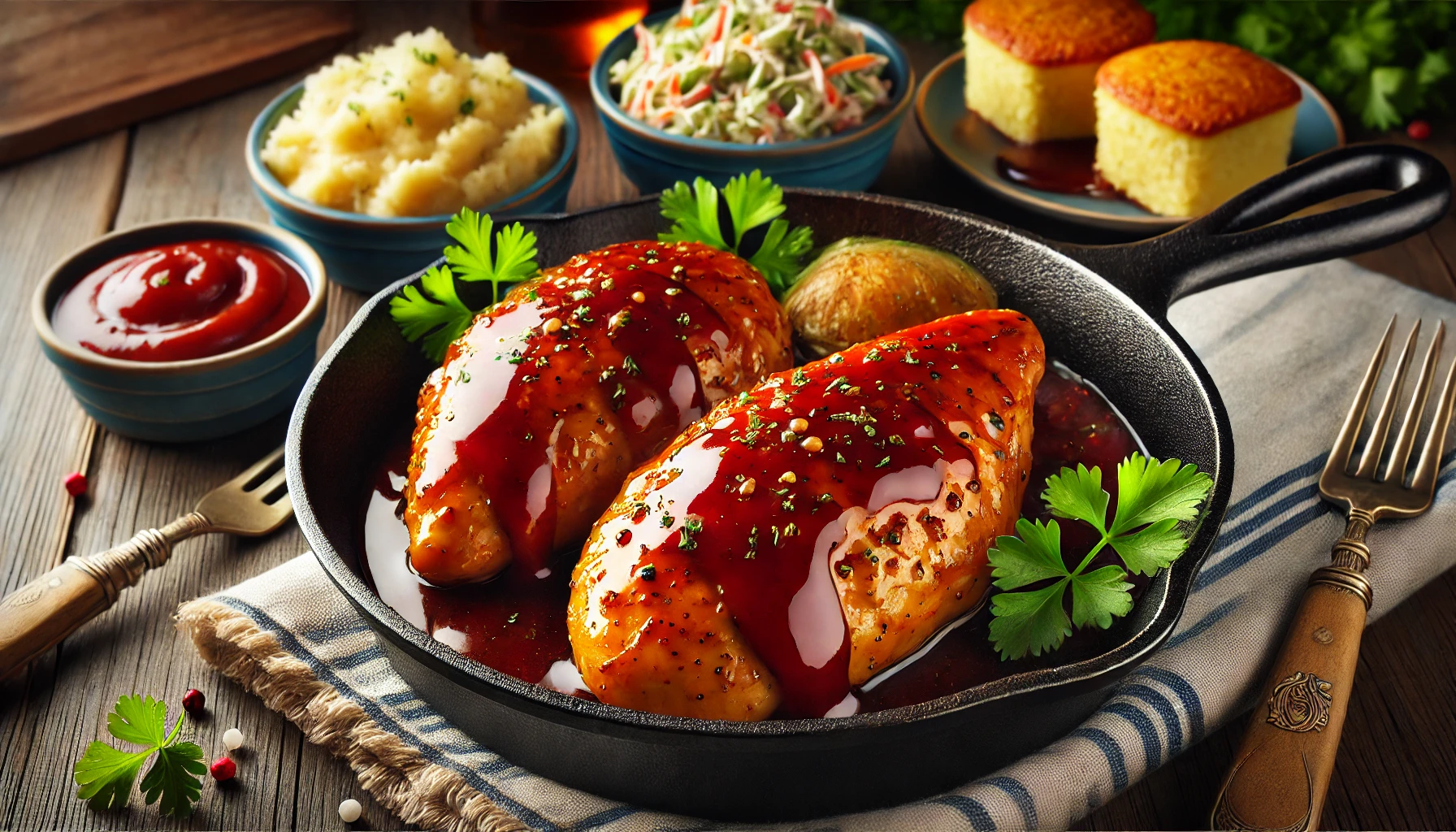 Baked Chicken In A Sweet Bbq Sauce