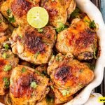 Baked Chicken Thighs in Hatch Chile Sauce