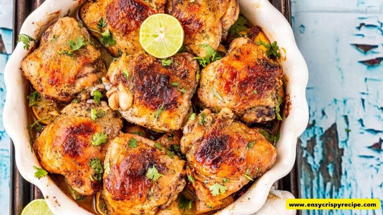 Baked Chicken Thighs in Hatch Chile Sauce