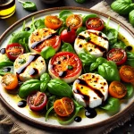 Baked Goat Cheese Caprese Salad