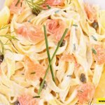 Baked Lemon Butter Salmon with Pasta