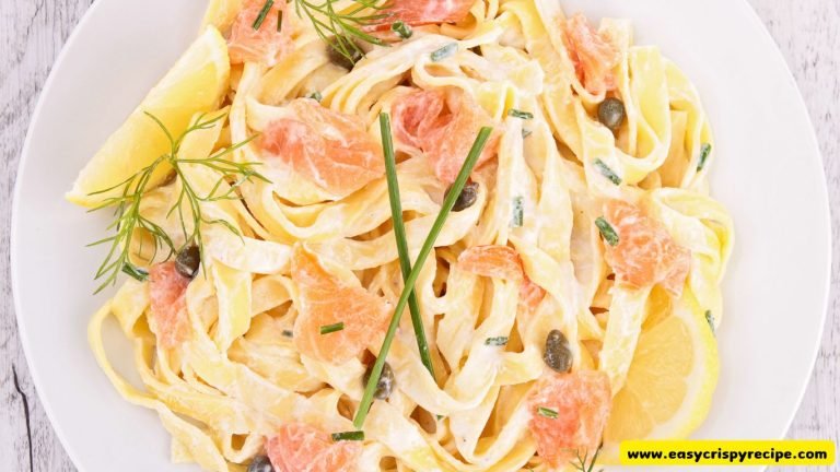 Baked Lemon Butter Salmon with Pasta