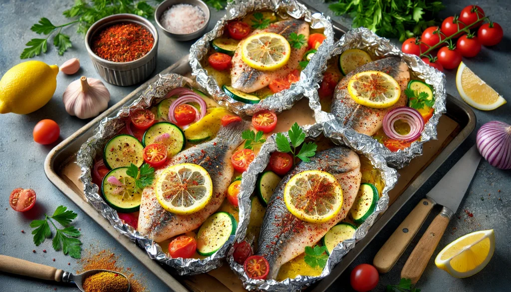 Baked Tilapia with Veggies in Foil Recipe: Easy, Healthy, Delicious 1 Baked Tilapia with Veggies in Foil Recipe