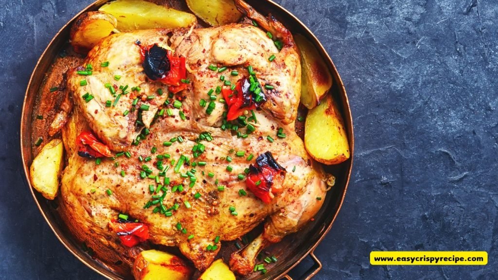 Chicken With Roasted Garlic Potatoes Recipe | Easy One-Pan Meal 1 Chicken With Roasted Garlic Potatoes Recipe