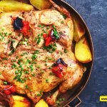Chicken With Roasted Garlic Potatoes Recipe