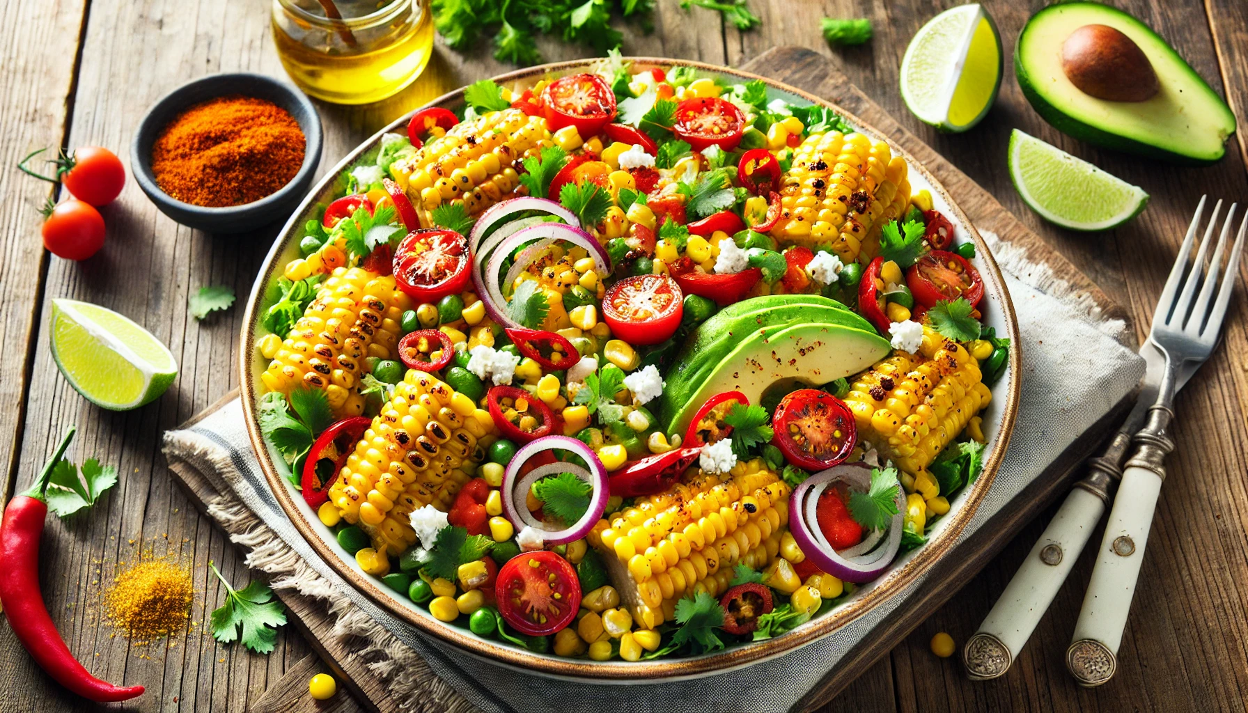Colorful Roasted Corn Salad Recipe