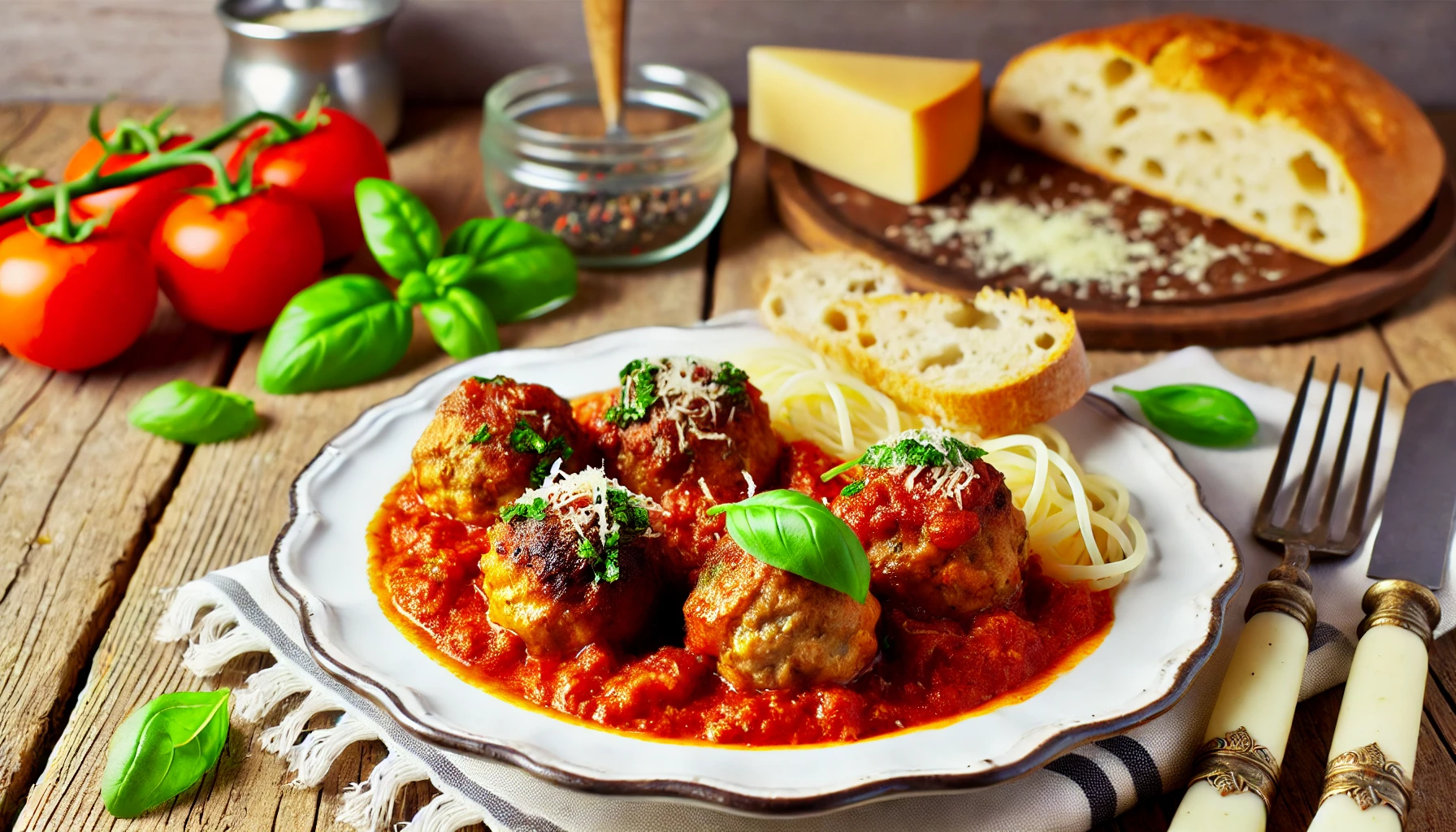 Contadina Baked Meatballs in Tomato Herb Sauce Recipe