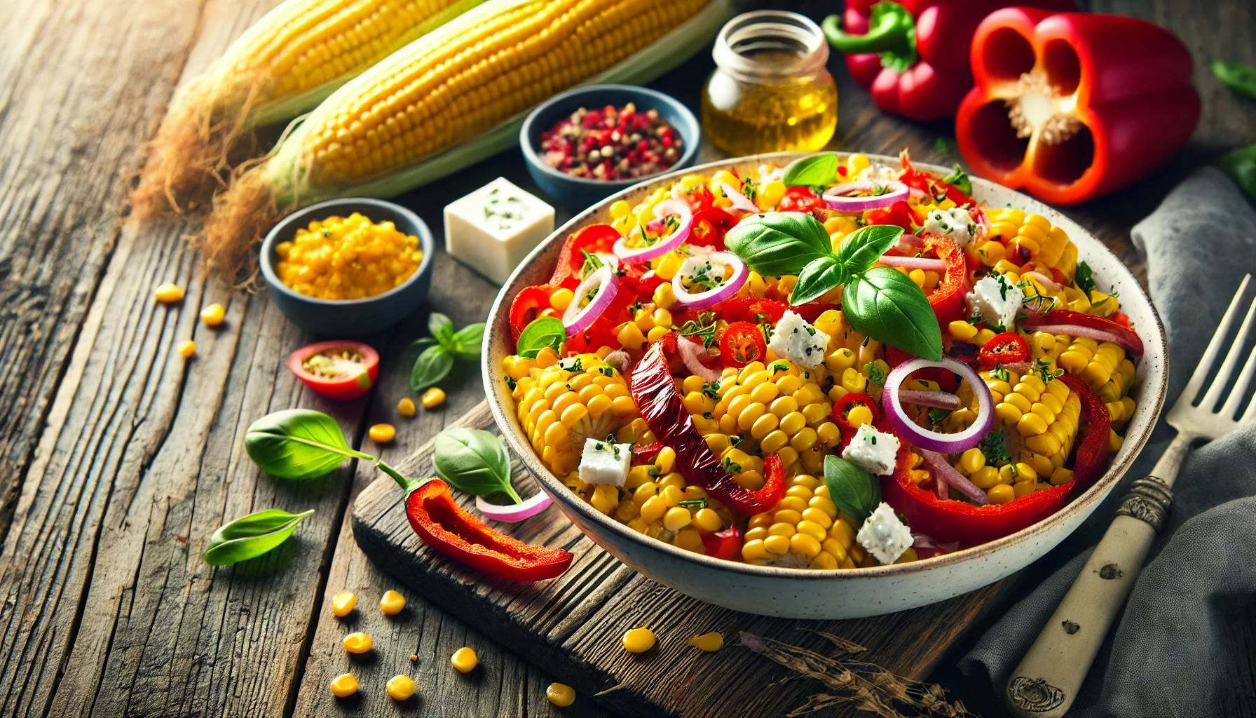 Corn and Roasted Red Pepper Salad Recipe