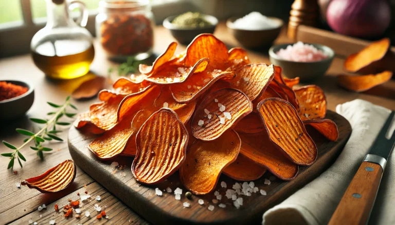 Crispy Baked Sweet Potato Chips