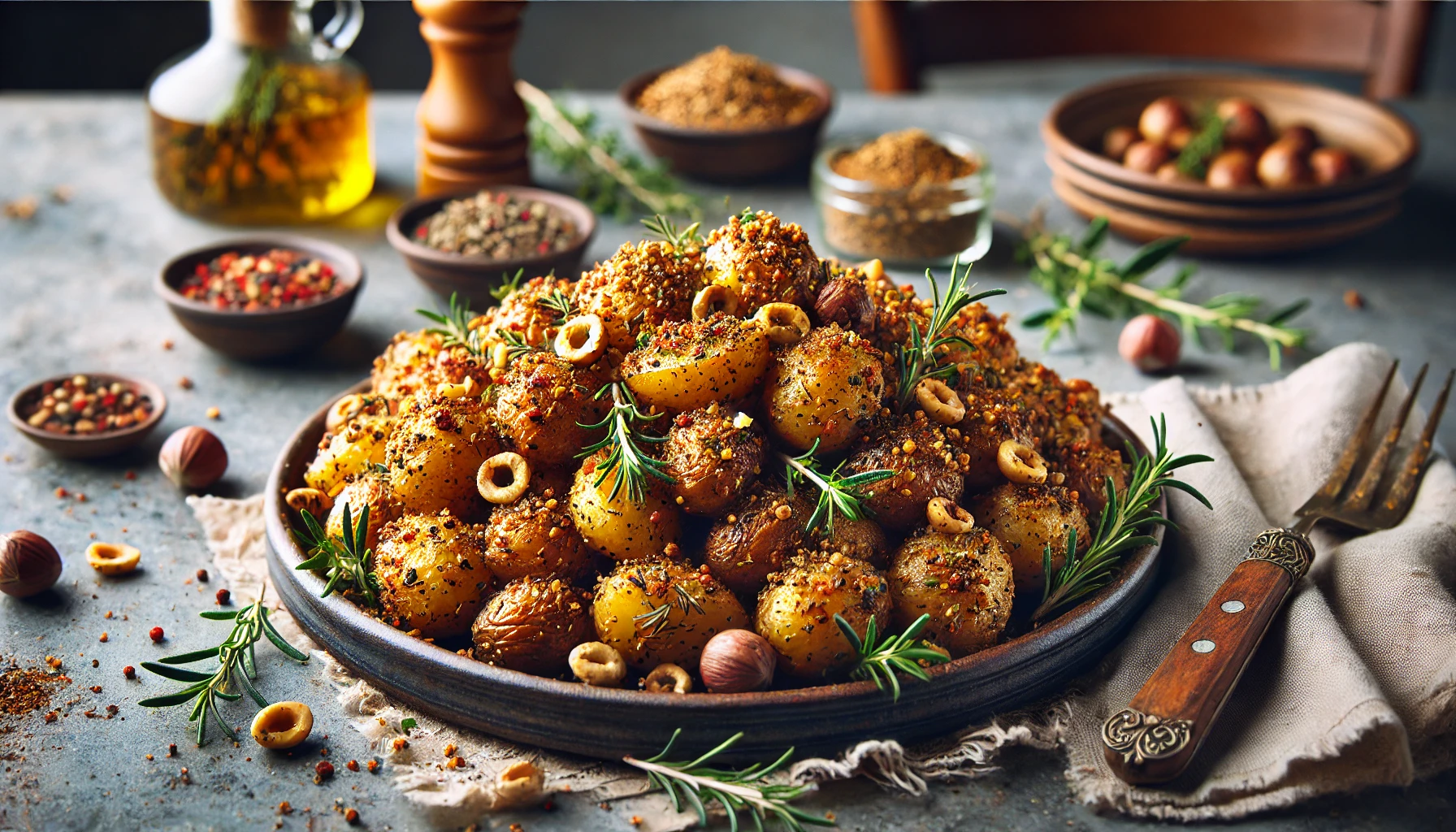 Crispy Dukkah Roasted Potatoes Recipe