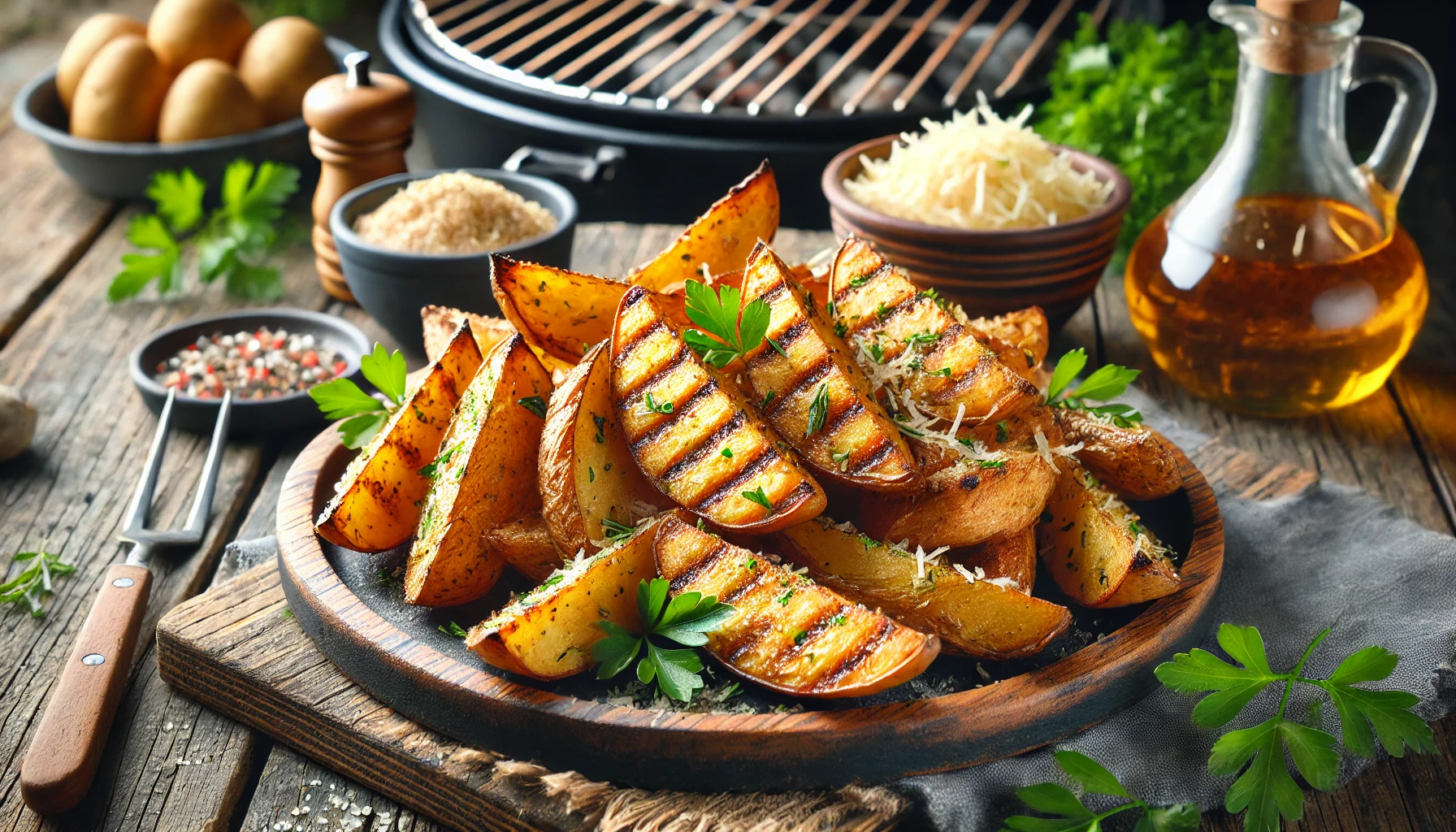 Crispy Grilled Potato Wedges Recipe