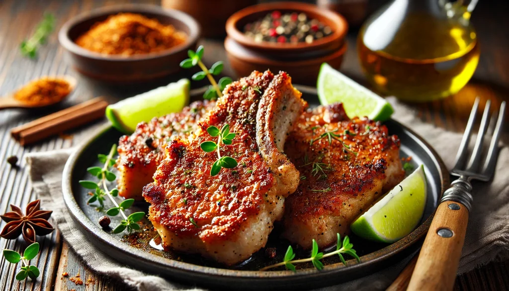 Crispy Pan Fried Jerk Pork Chops: Juicy and Flavorful Recipe 1 Crispy Pan Fried Jerk Pork Chops Recipe