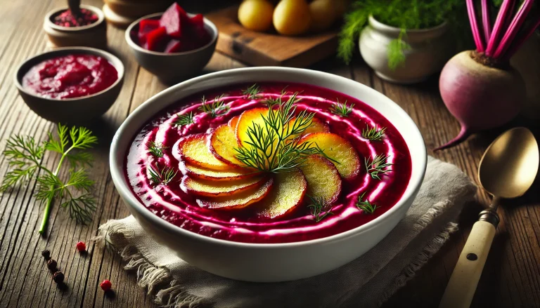 Crispy Roasted Beet And Potato Soup Recipe