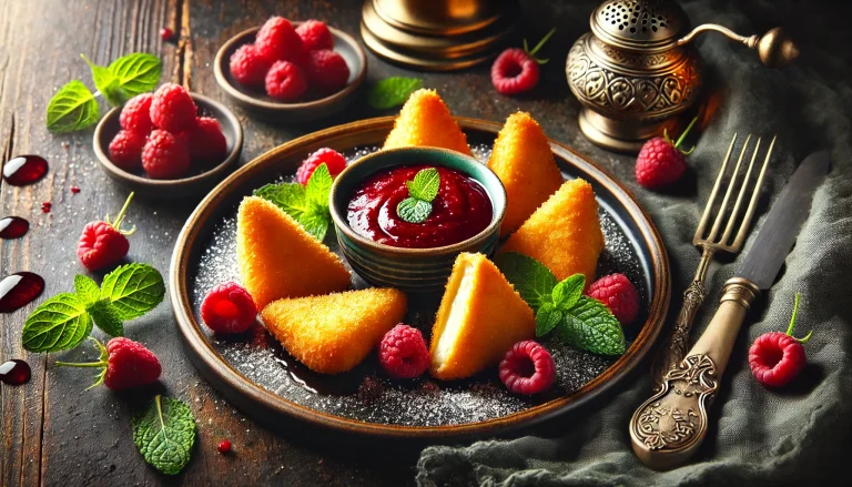 Deep Fried Camembert With Raspberry Sauce Recipe