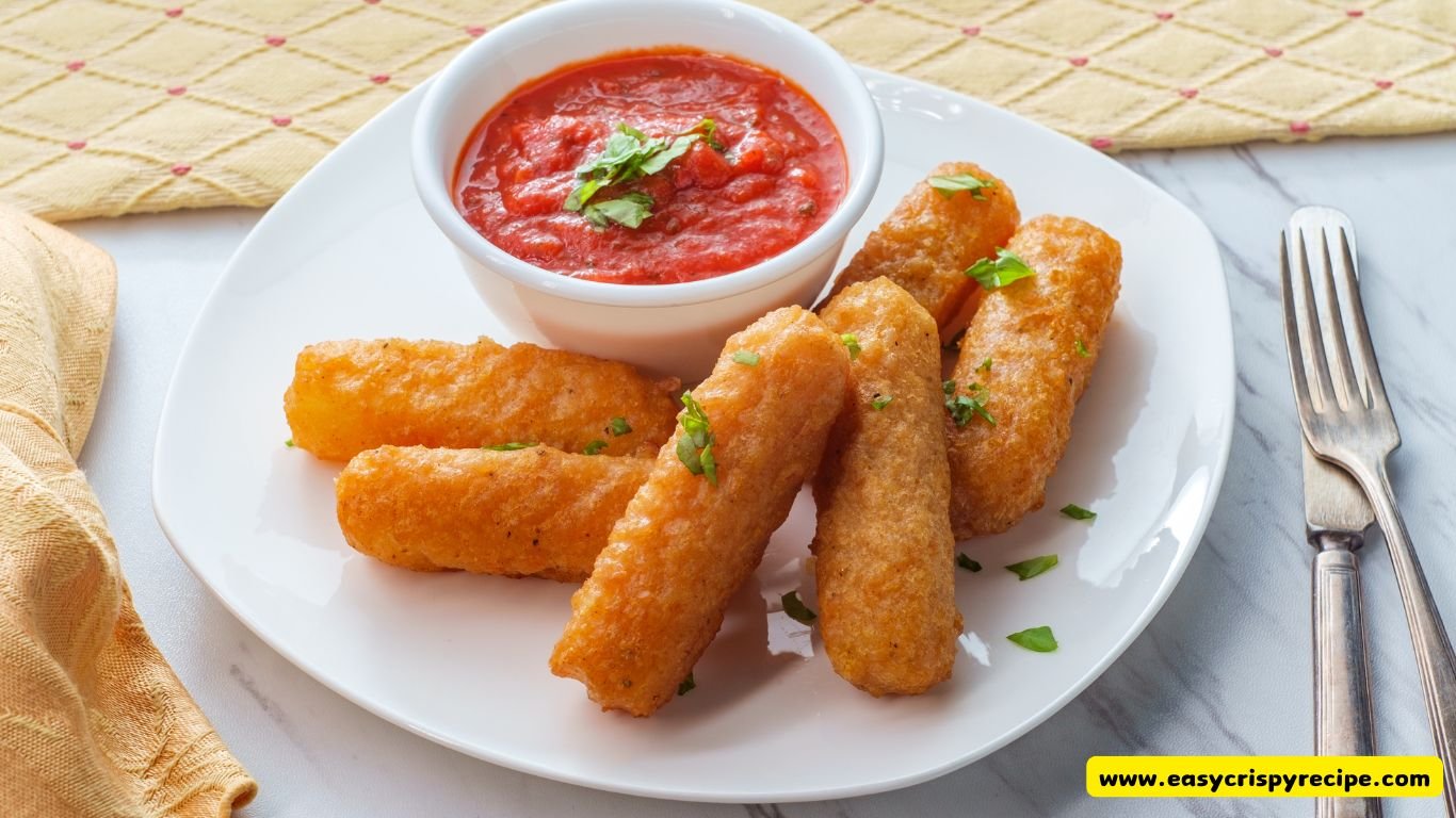 Deep Fried Corn Meal Sticks Sorullitos De Maiz With Dipping Sauce