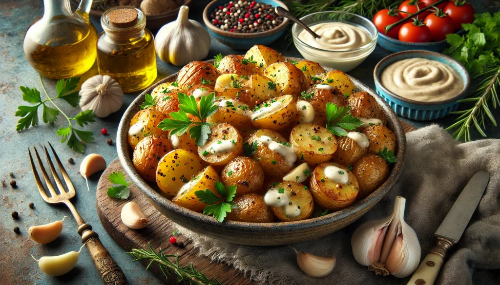 Delicious Roasted Potato and Garlic Salad Recipe