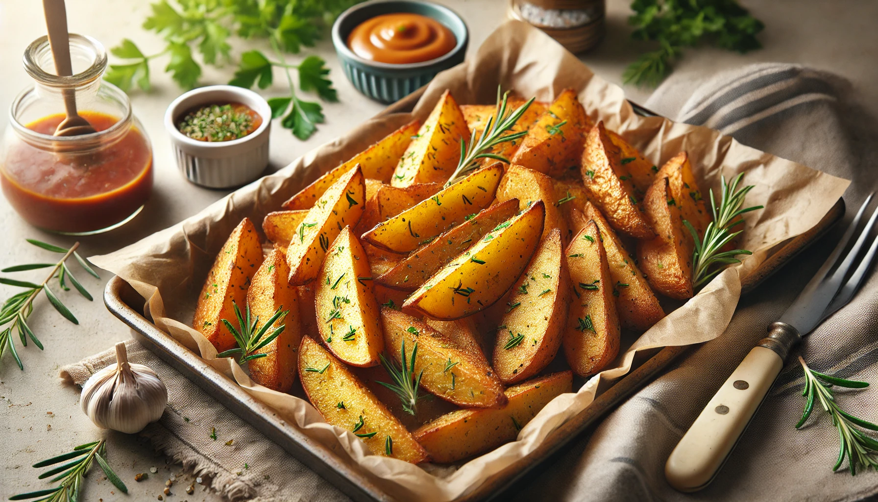 Easy Crispy Baked Potato Wedges Recipe