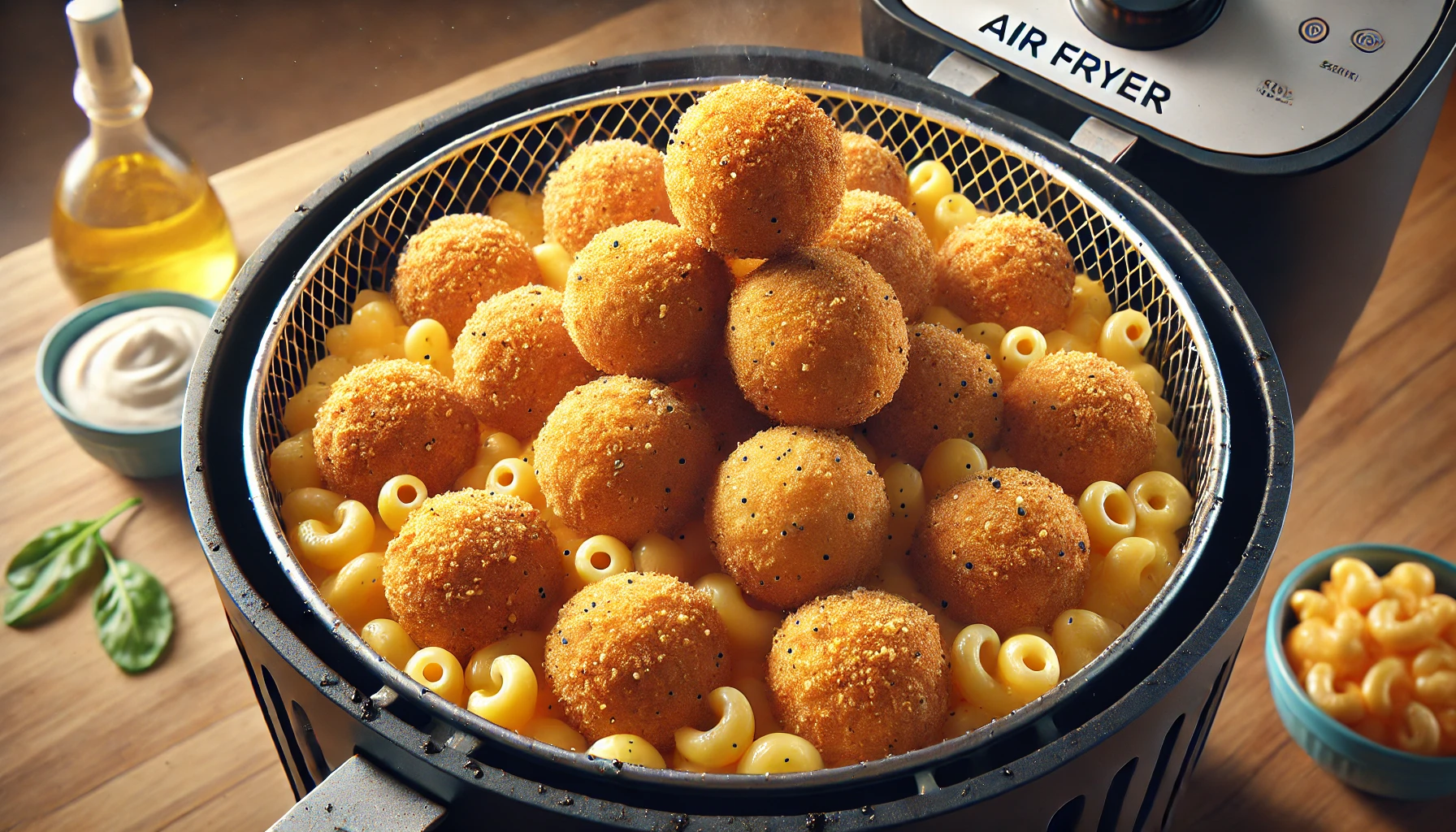 Easy Crispy Ranch Mac and Cheese Balls in the Air Fryer Recipe
