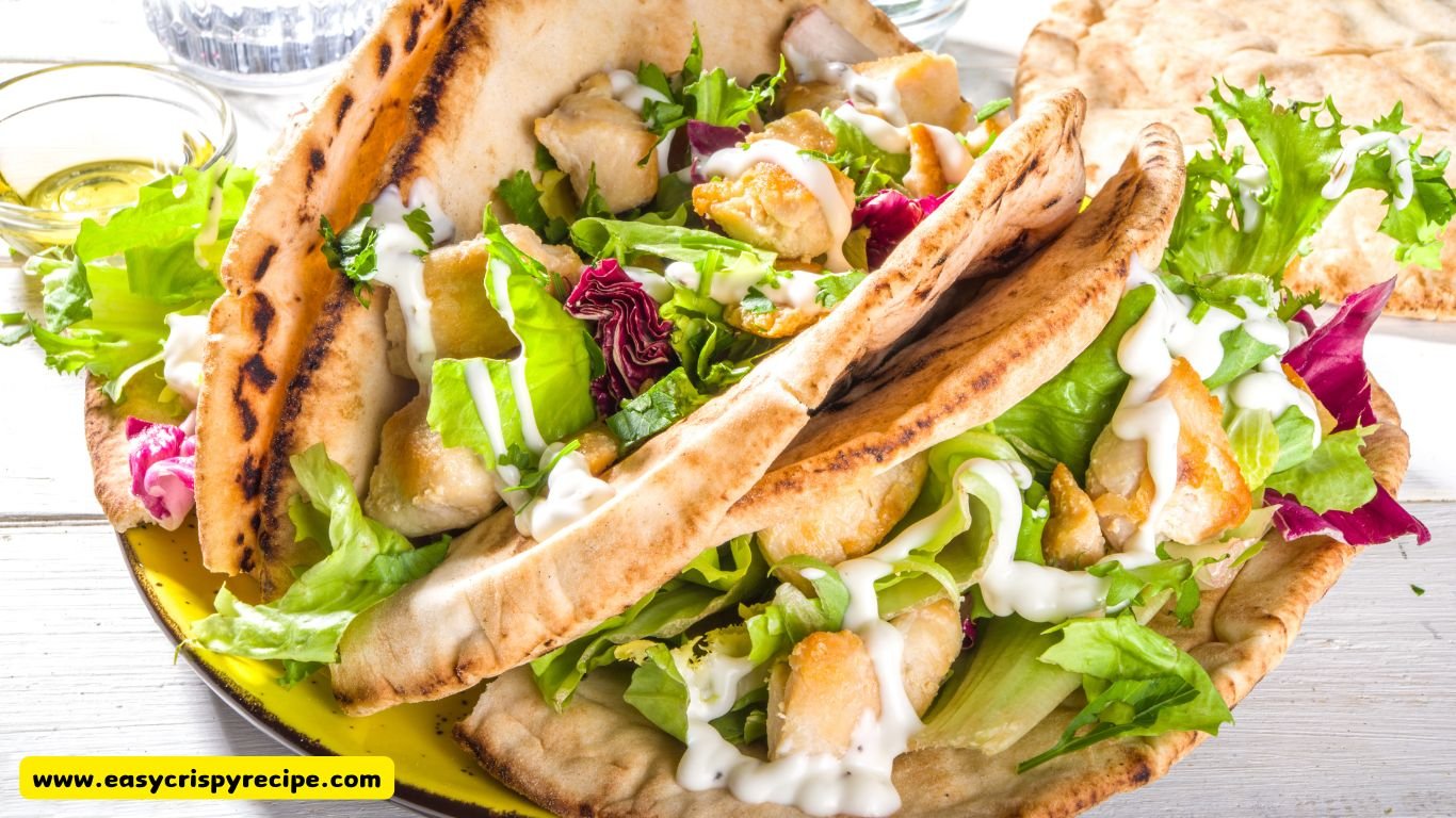 Eggplant Roasted Pepper and Chicken Pitas Recipe