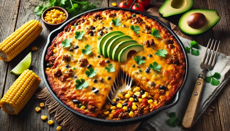 Fire Roasted Corn And Beef Skillet Pie