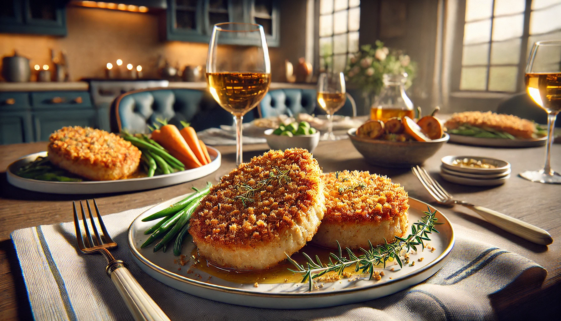 Graham Crusted Pork Chops Recipe