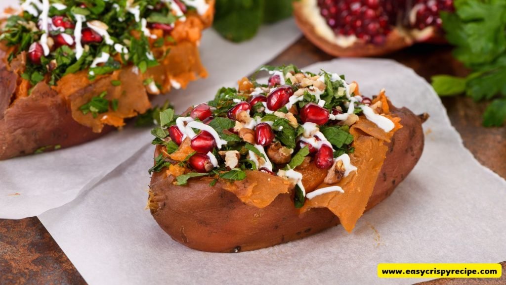Green Chicken Enchilada Stuffed Baked Potato