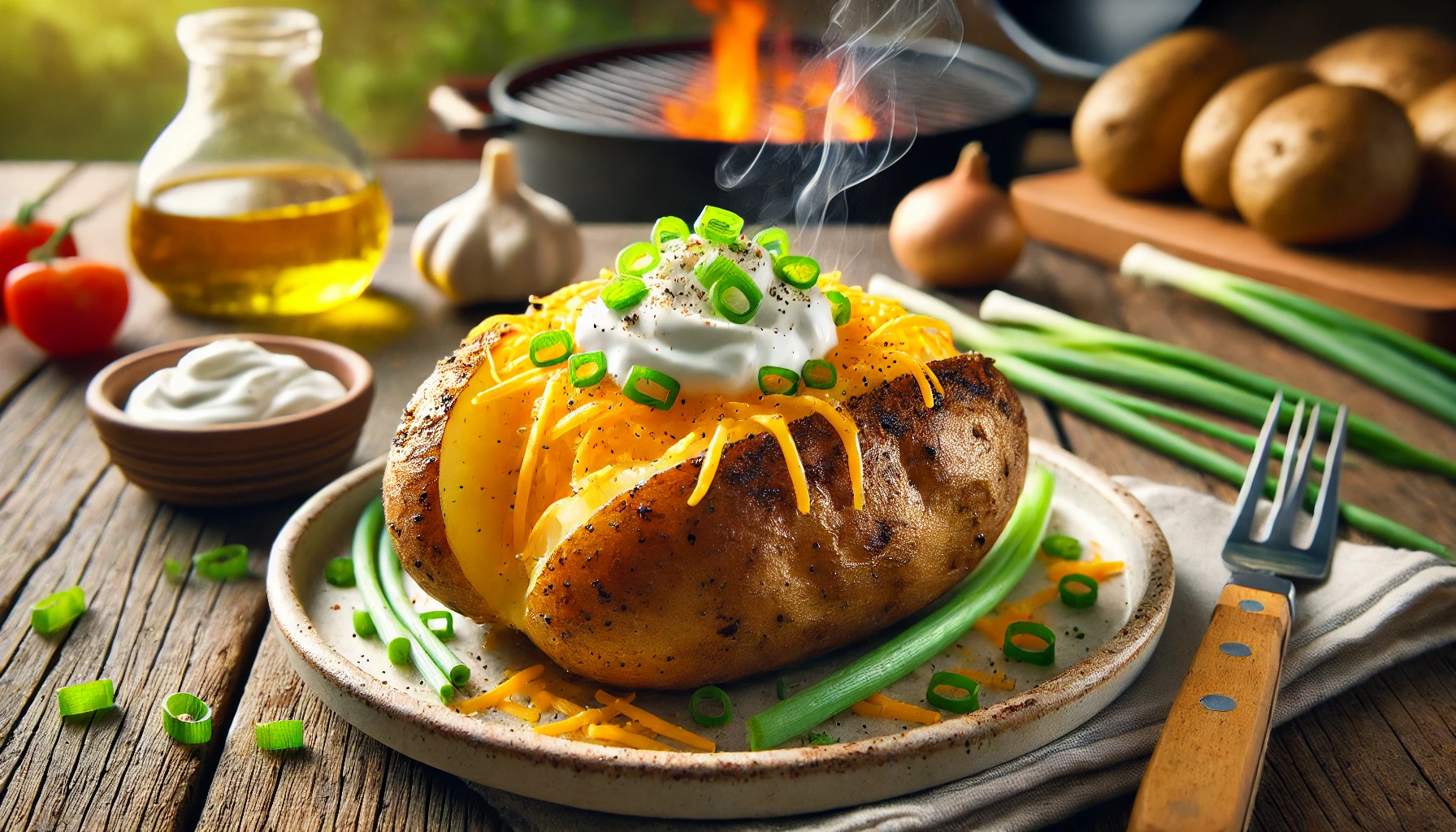 Grilled Baked Potatoes Recipe