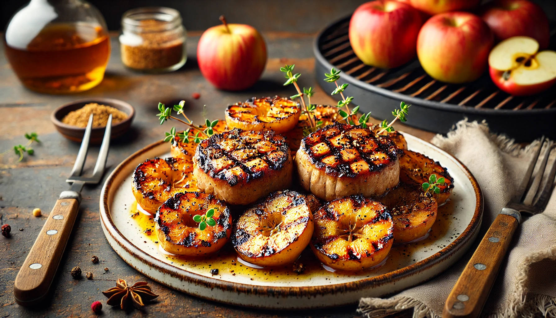 Grilled Pork Tenderloin With Fried Apples RECIPE