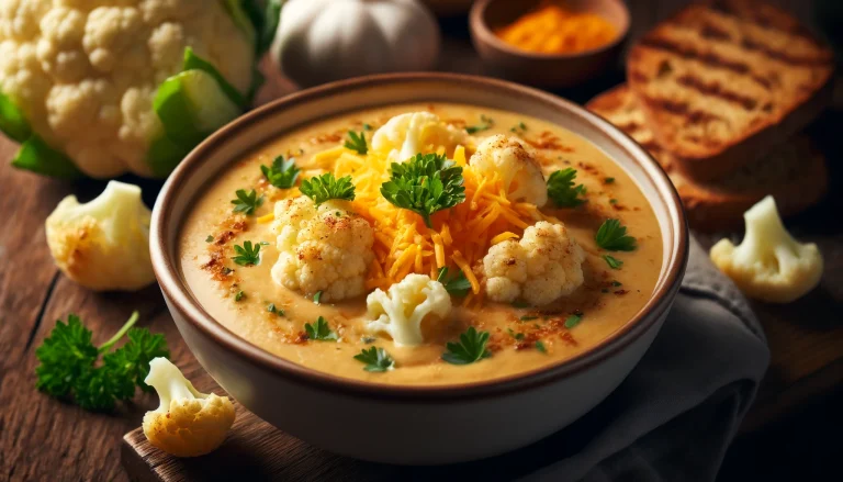 Healthy Roasted Cauliflower Soup Recipe