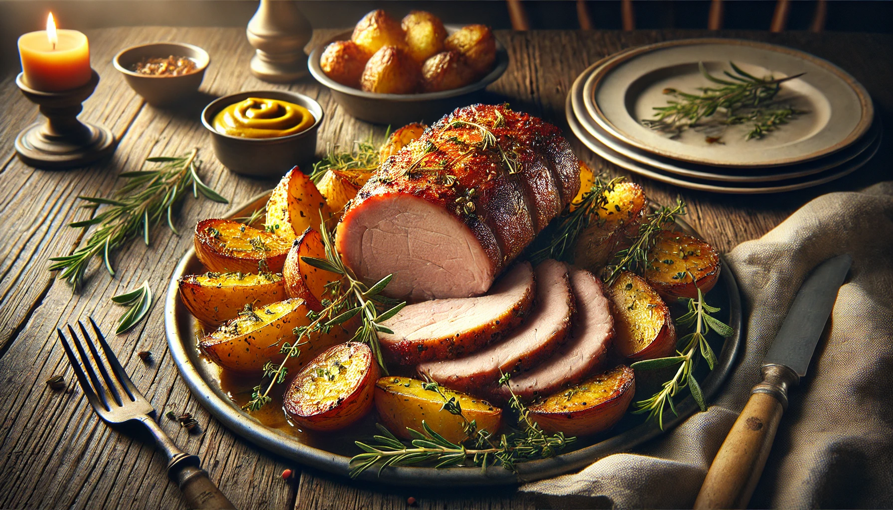 Herb Roasted Pork Loin and Potatoes
