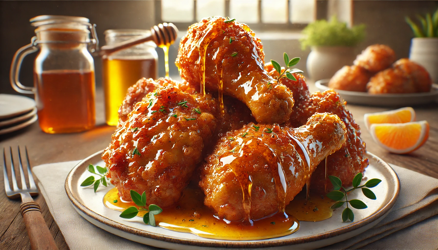 Juicy Honey Fried Chicken Recipe