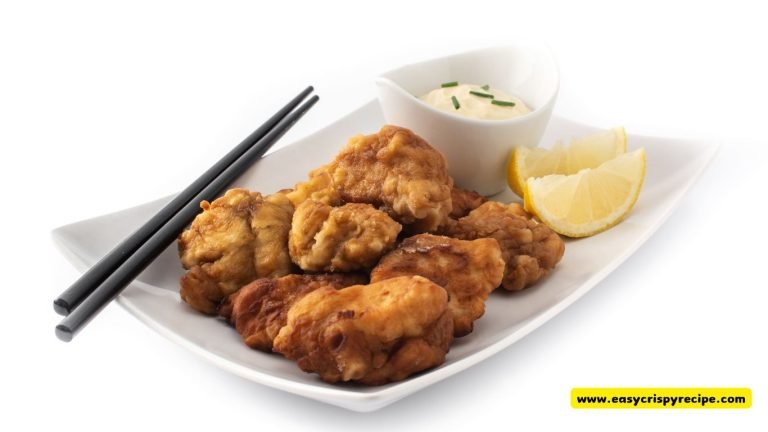 Karaage Japanese Fried Chicken Recipe with Honey Mayoster Sauce