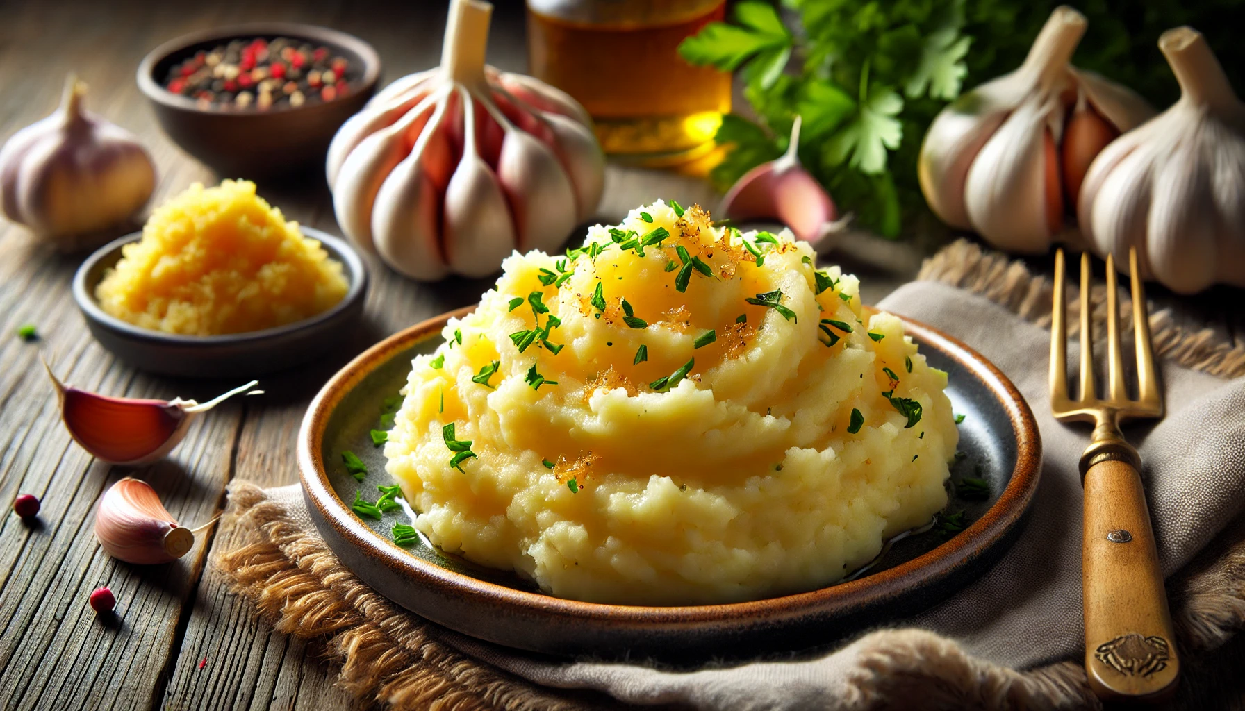 Mashed Potatoes With Oven Roasted Garlic