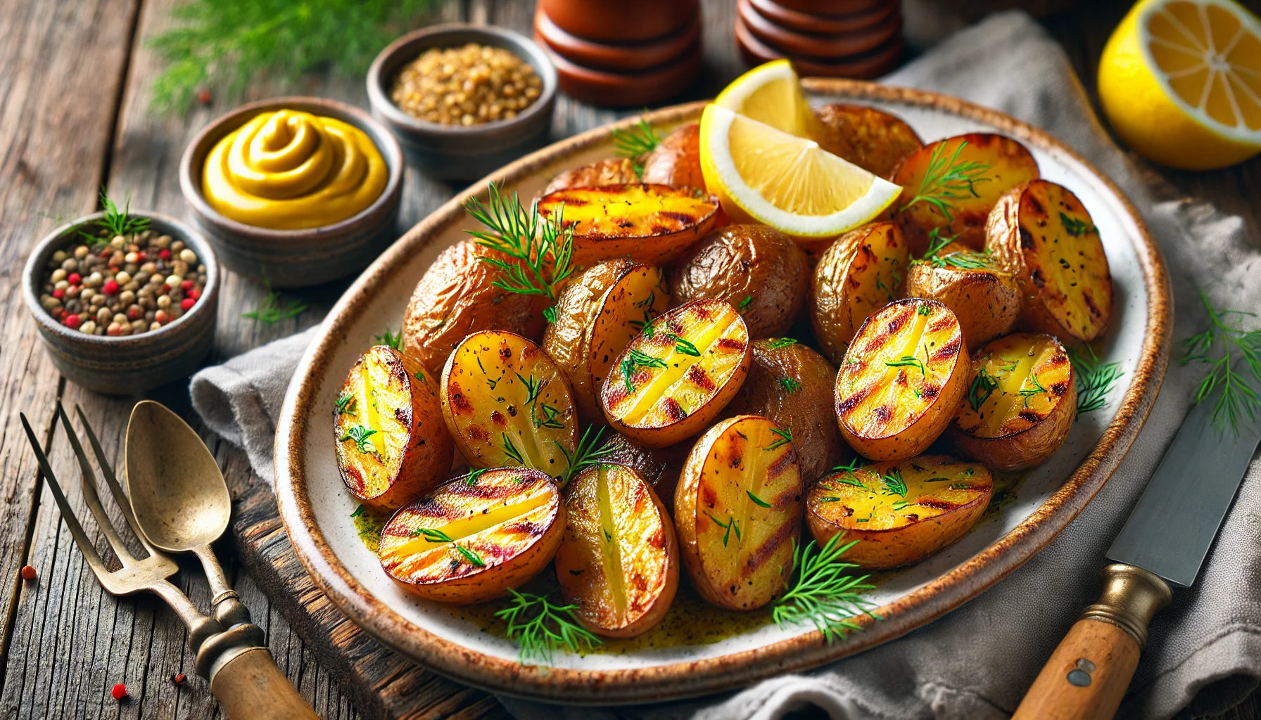 Mustard Dill Roasted Fingerling Potatoes