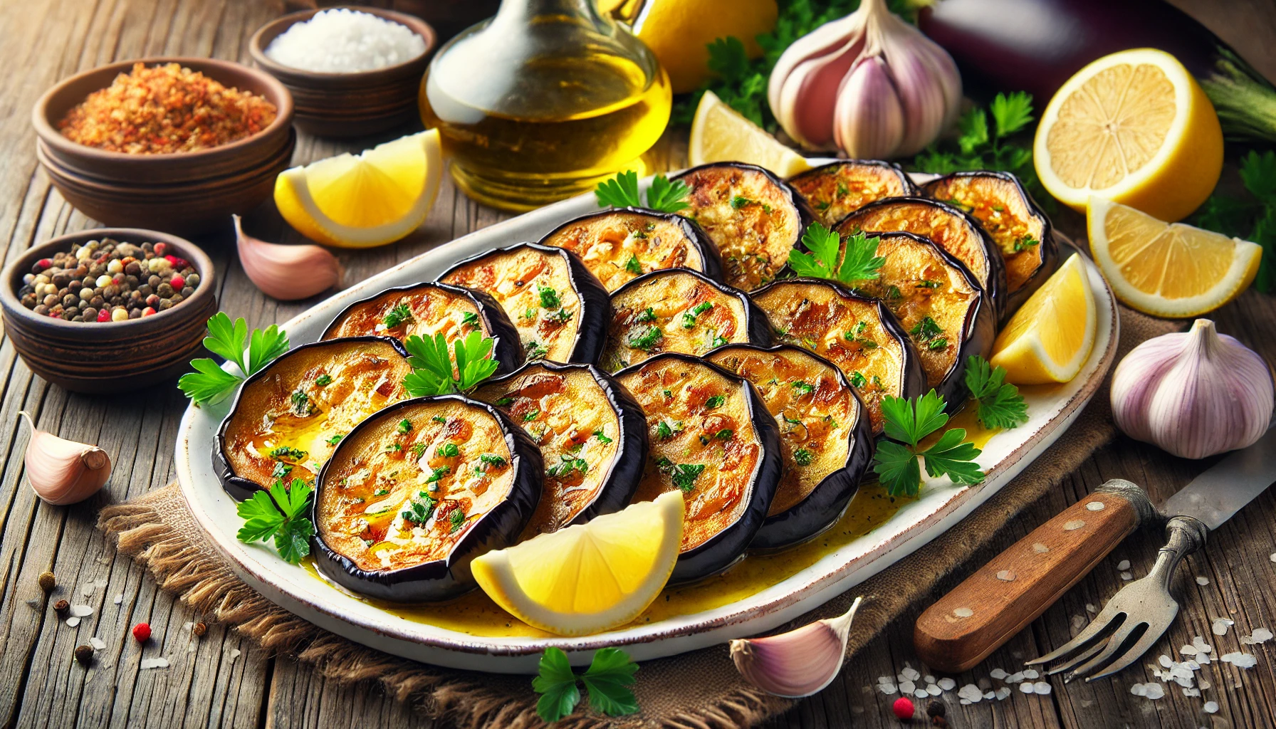 Olive Oil Roasted Eggplant With Lemon Recipe