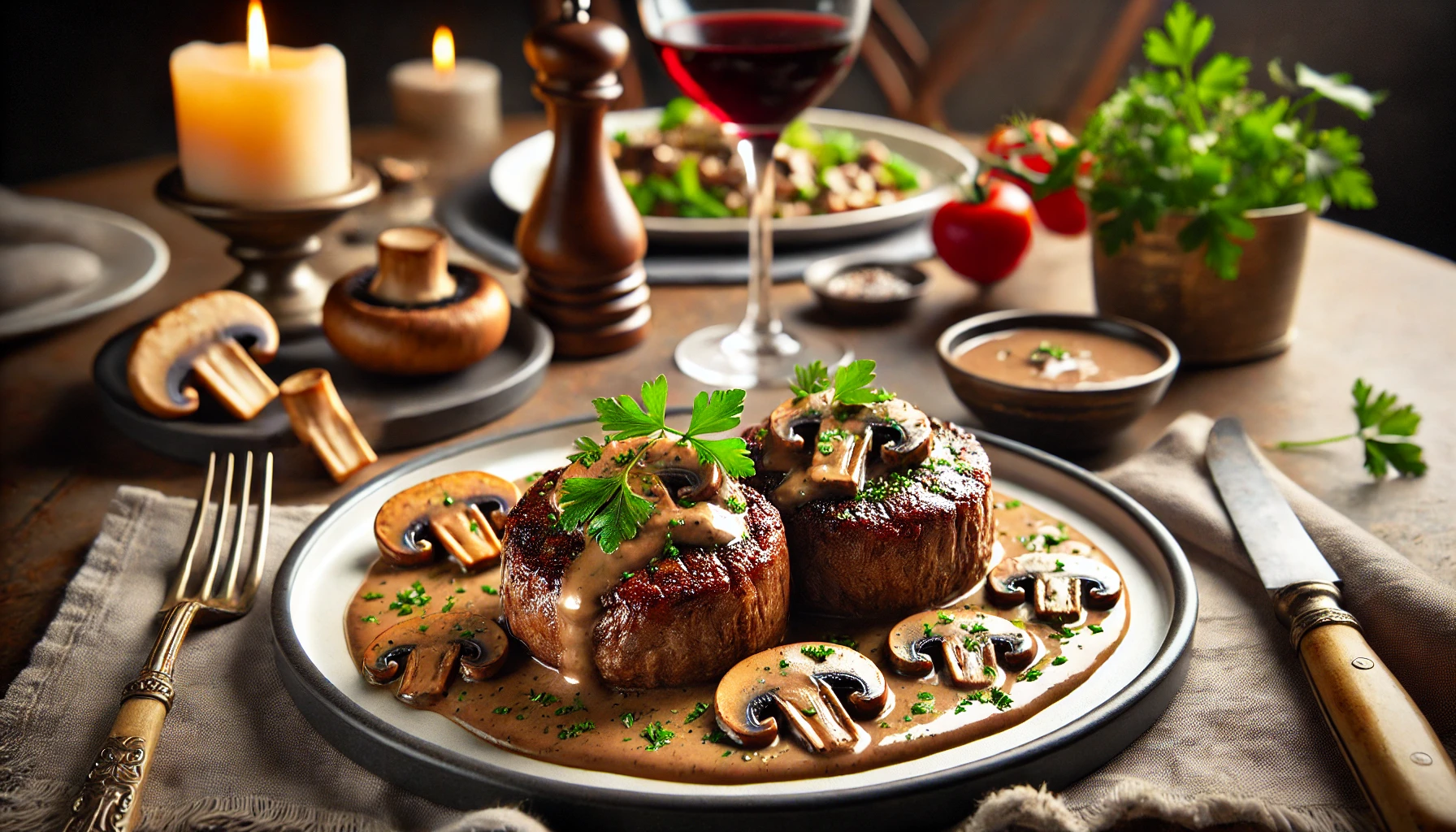 Pan Fried Filets with Mushroom Sauce - Easy Gourmet Recipe