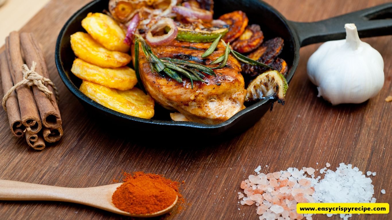 Pan Roasted Chicken With Herbs & Veggies