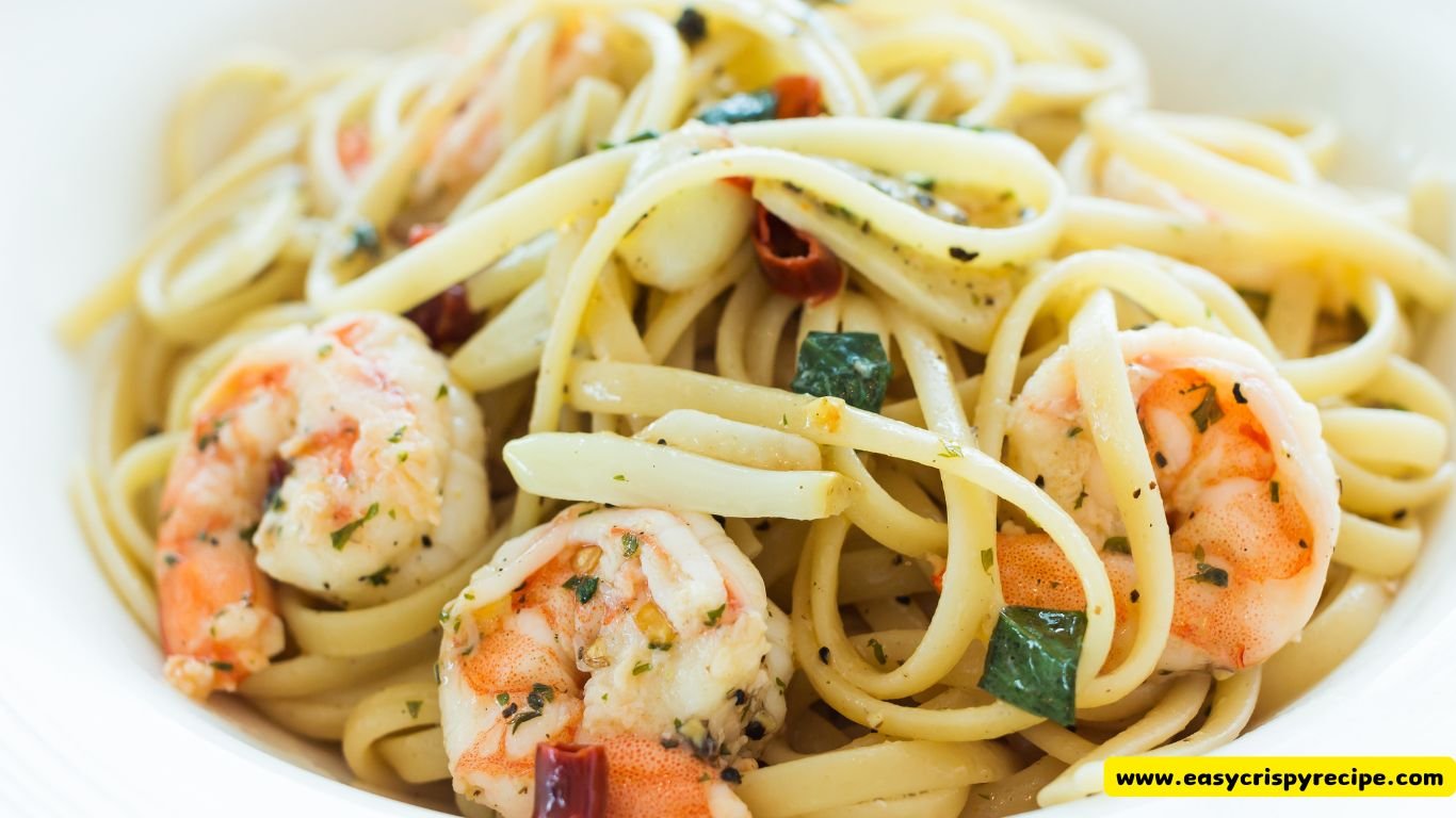 Parmesan Crusted Shrimp Scampi With Pasta Recipe