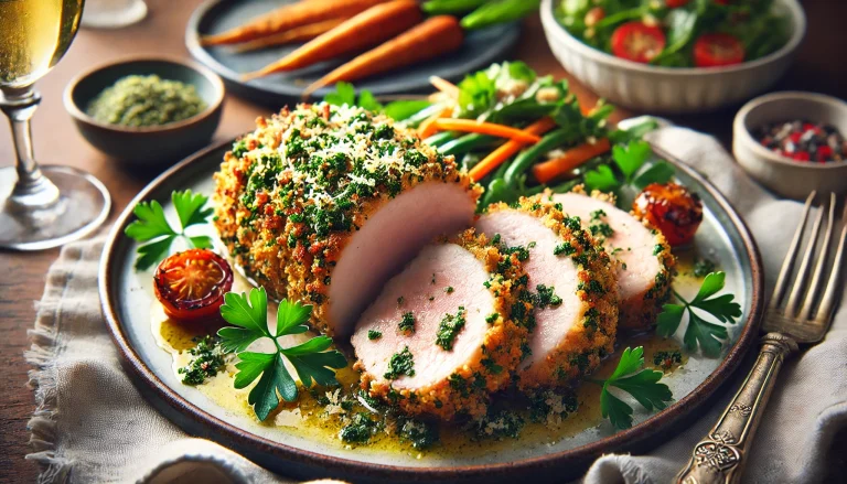 Parsley and Parmesan Crusted Pork Tenderloin Recipe