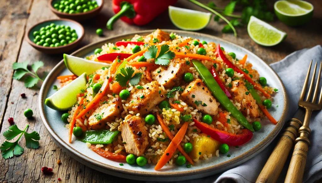 Perfect Thai Fried Rice With Marinated Chicken