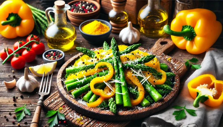 Roasted Asparagus and Yellow Pepper Salad Soup