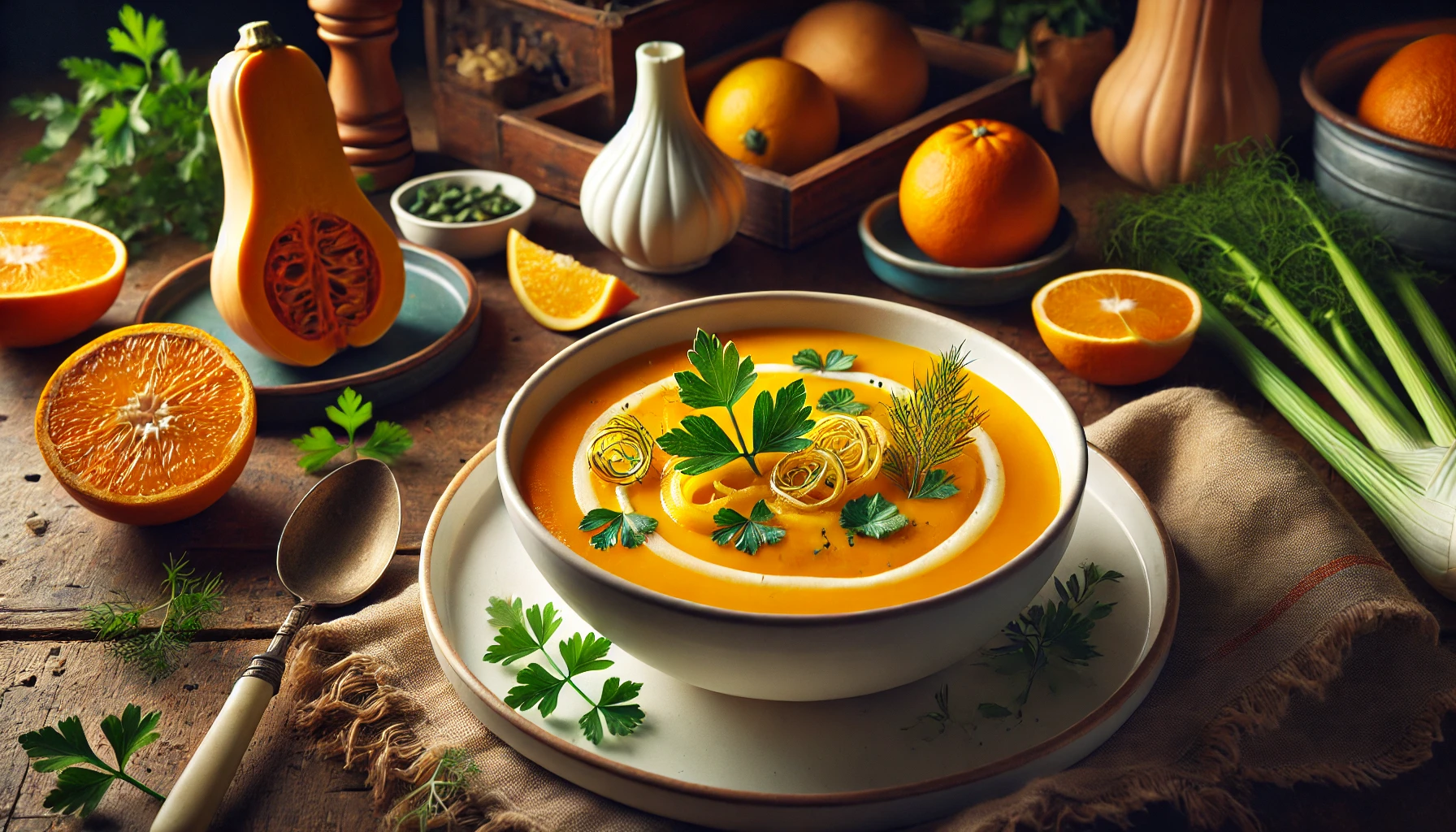 Roasted Butternut Squash And Fennel Soup With Citrus Recipe