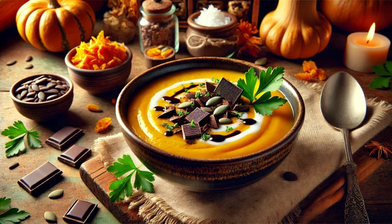 Roasted Butternut Squash Soup Infused With Chocolate Recipe