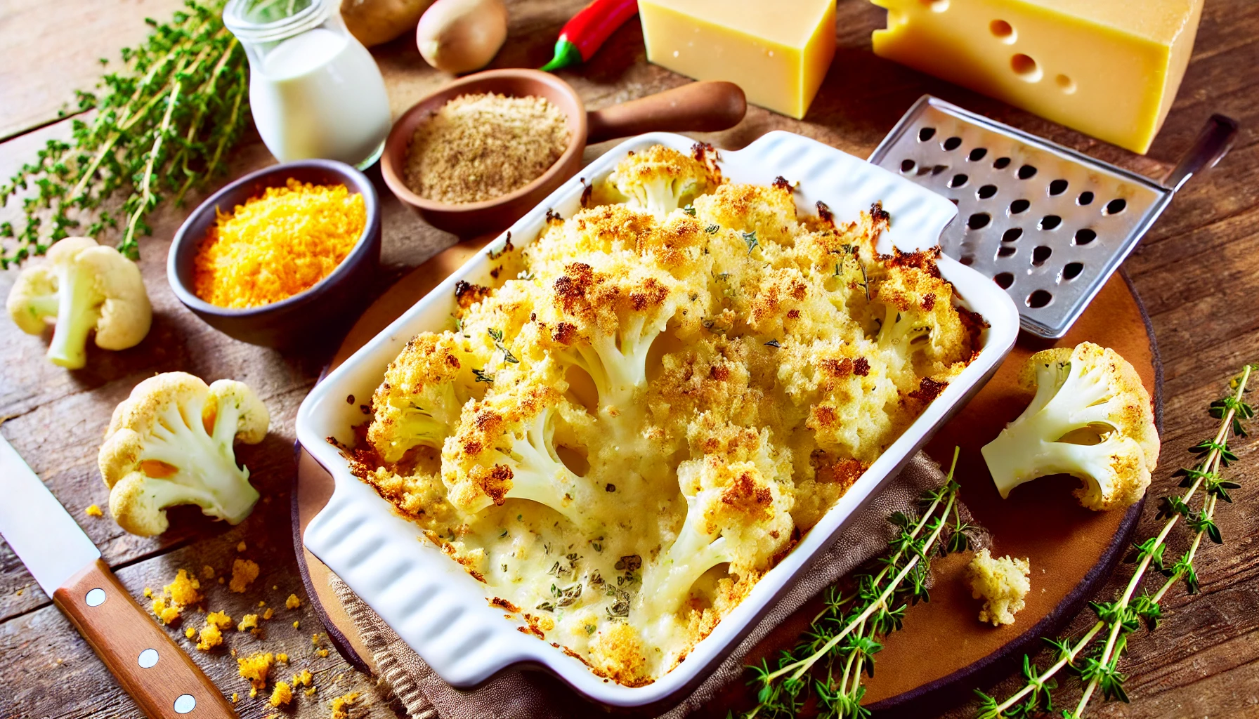 Roasted Cauliflower with Cheese Recipe