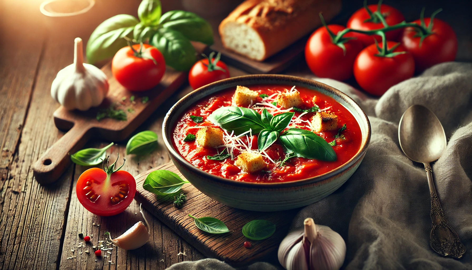 Roasted Garden Tomato Basil Soup Recipe
