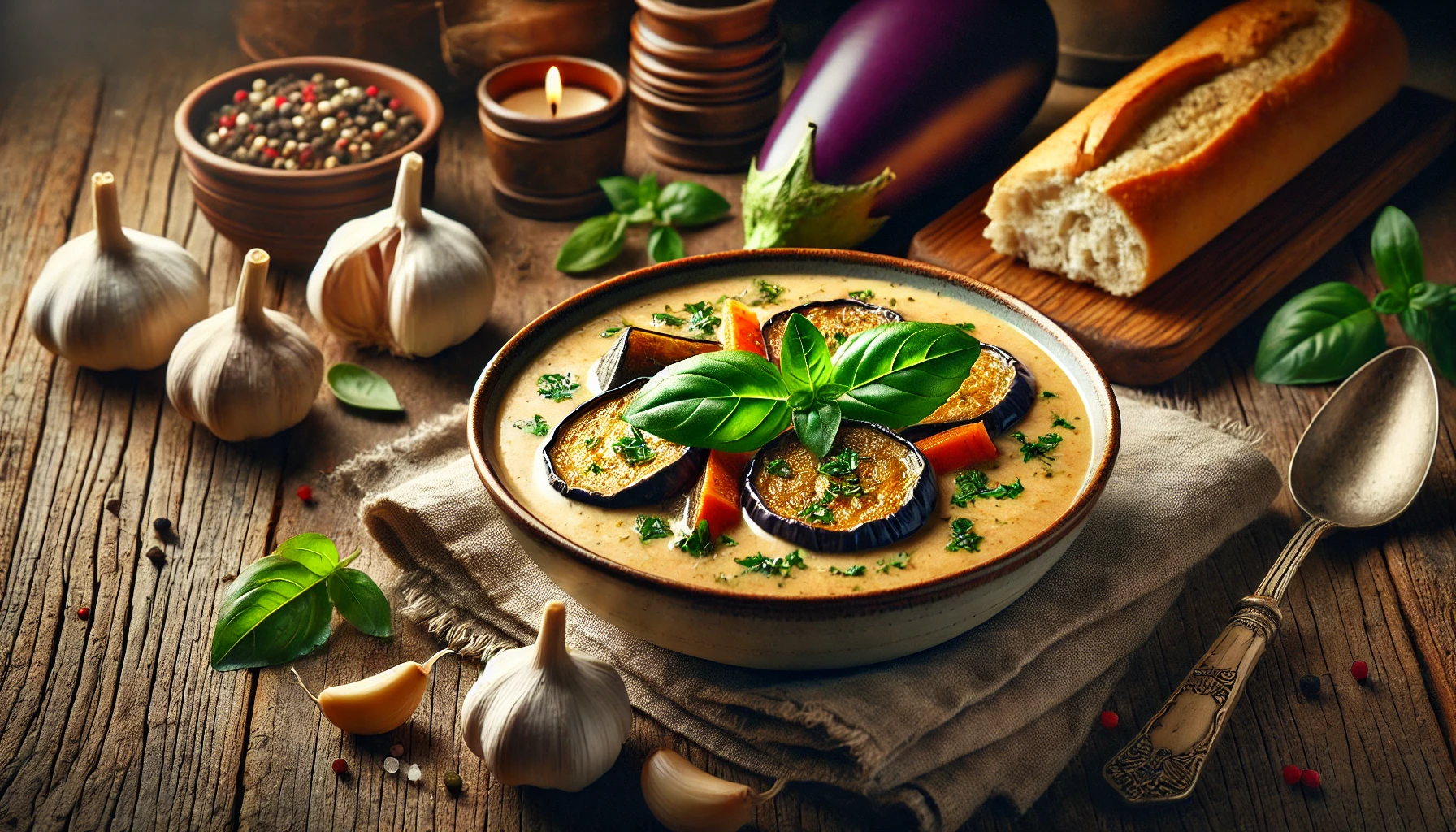Roasted Garlic And Eggplant Soup Recipe