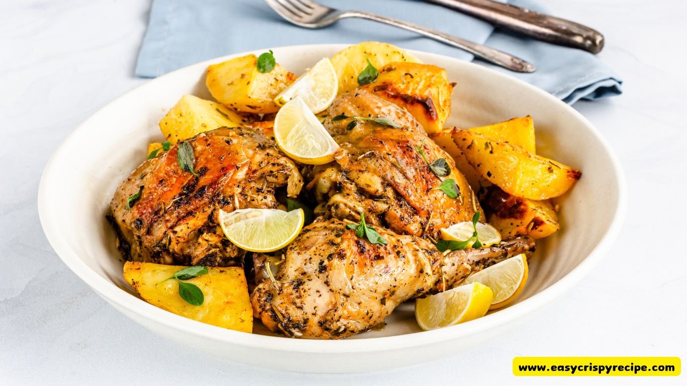 Roasted Lemon Chicken Thighs with Potatoes